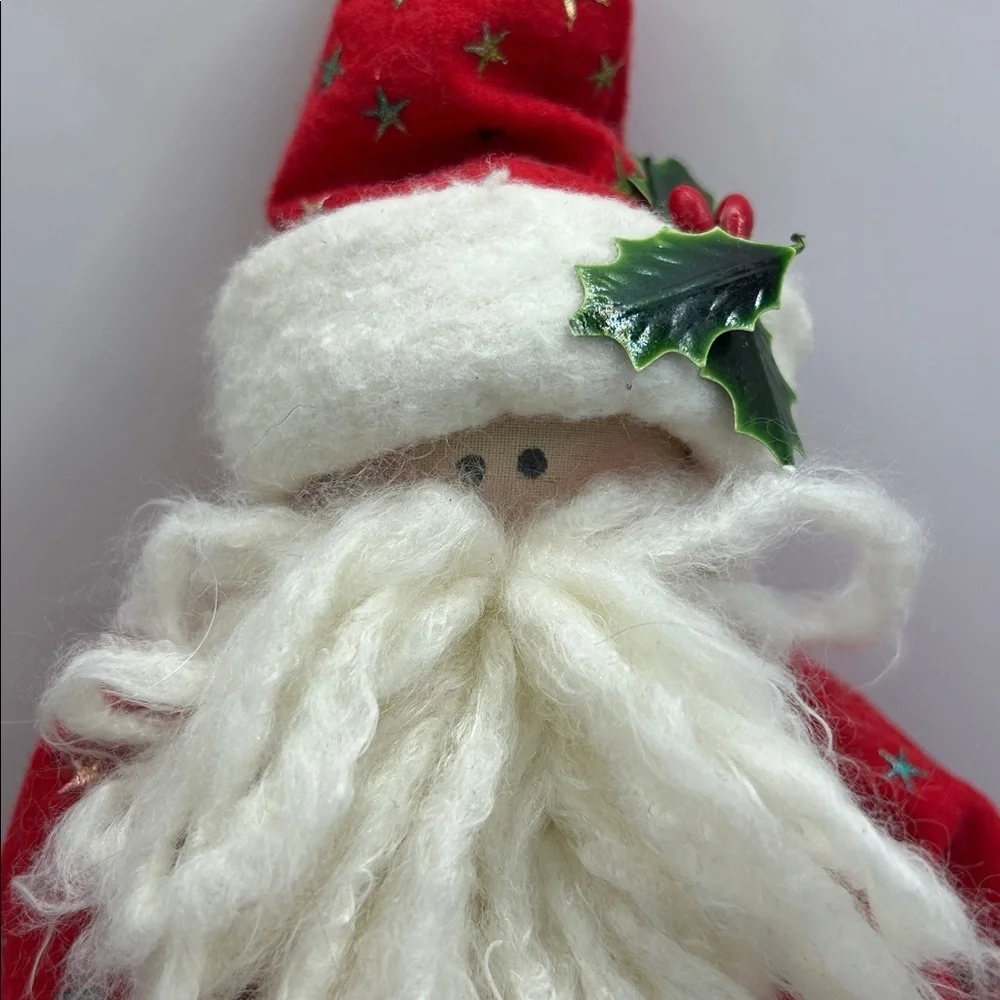 Festive Santa Claus Holiday Decoration - Red and White